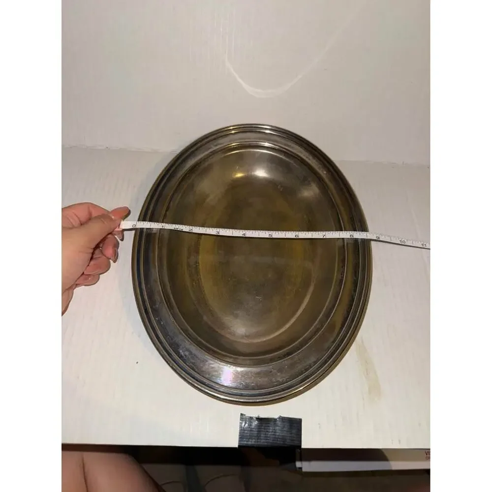 Antique Silver-Plated Serving Bowl 9
